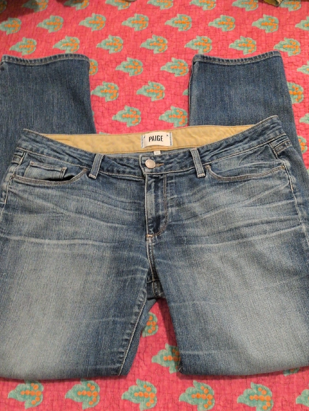 PAIGE Medium Blue Straight/Skinny Leg Jeans Super Soft!